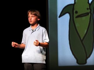 Birke Baehr de 11 años habla acerca de lo que está mal en el sistema alimentario